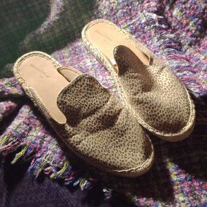 Like New Sz 8 Cheetah Animal Print Mule Clog Slip On Universal Thread